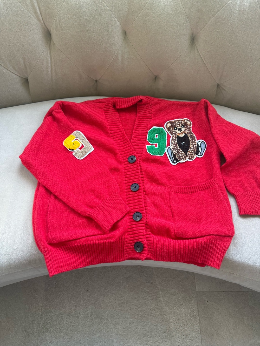 Red women’s one size cardigan sweater